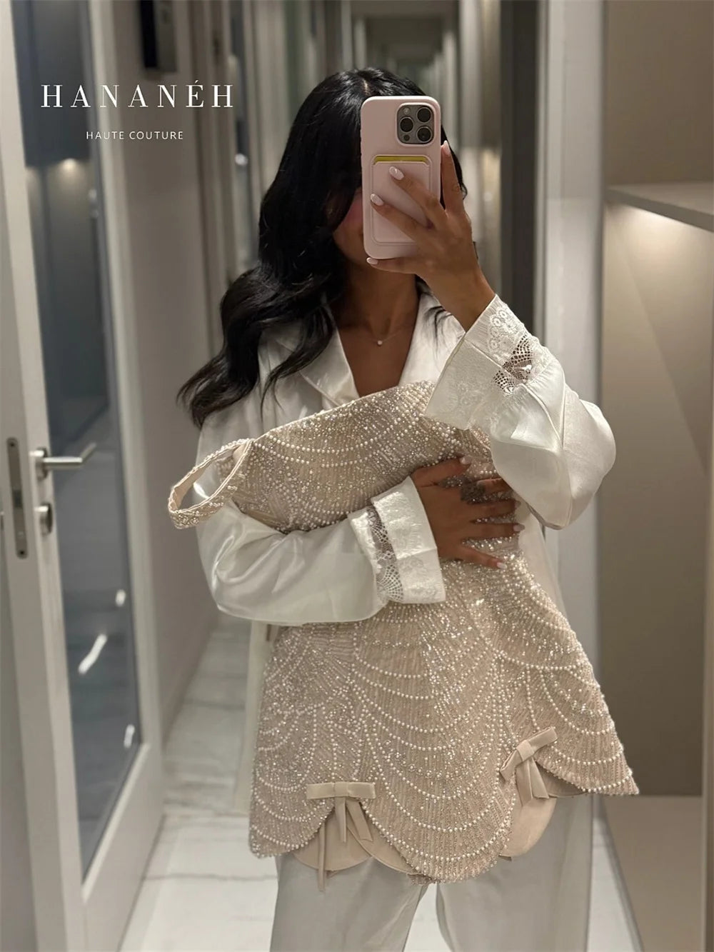 Amanda Customized Glitter Beading A-Line Sleeveless Wedding Dress Sexy Mini vestidos de noche Spaghetti Strap Formal Evening2025 - Matrix Studios