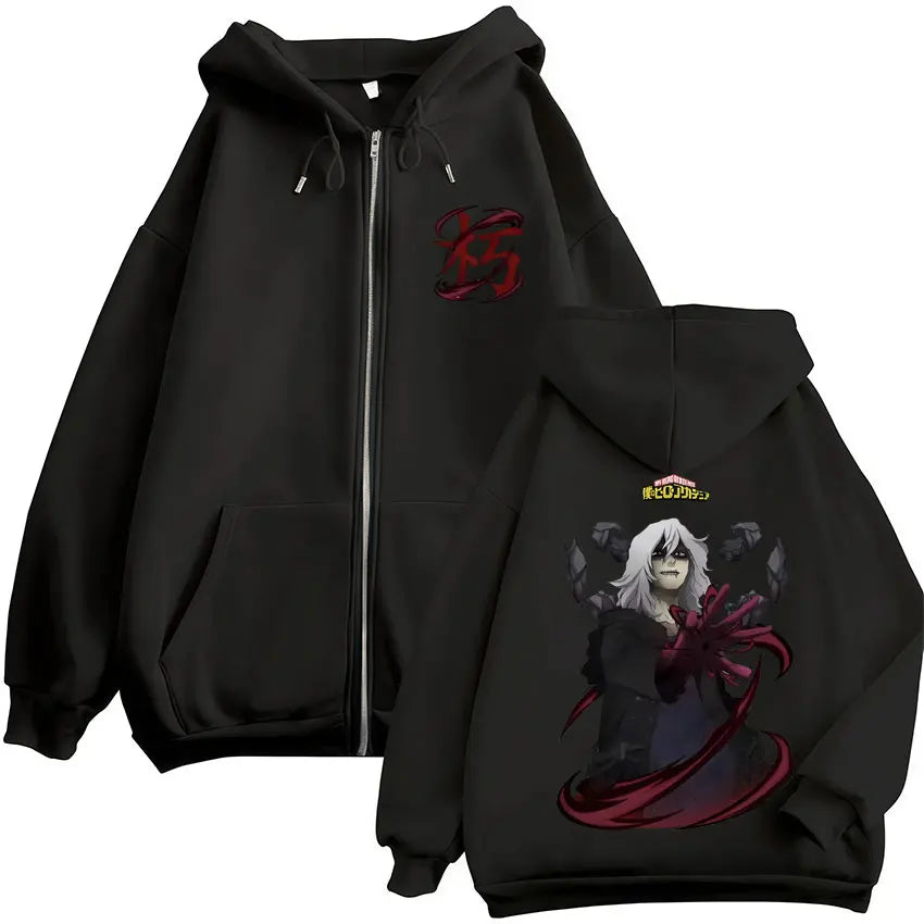 Japan Anime My Hero Academia Zip Up Hoodies Harajuku Fashion Manga Vintage Sweatshirt Men Women Fleece Oversized Tracksuit Coats - Matrix Studios