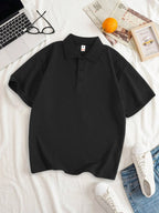 Women Solid Color Polo Shirt Summer Casual Cool Feeling Antibacterial Tops Breathable Short-sleeved Lapel Slim Fit 2025 Clothes - Matrix-studios.com