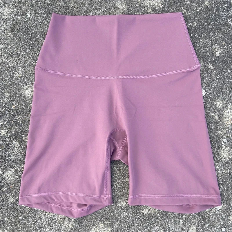 Solid Color Women Fitness Sports Short High Waist Yoga Short Leg Cycling Comprehensive Training Jog Squat Proof Internal Pocket - Matrix Studios