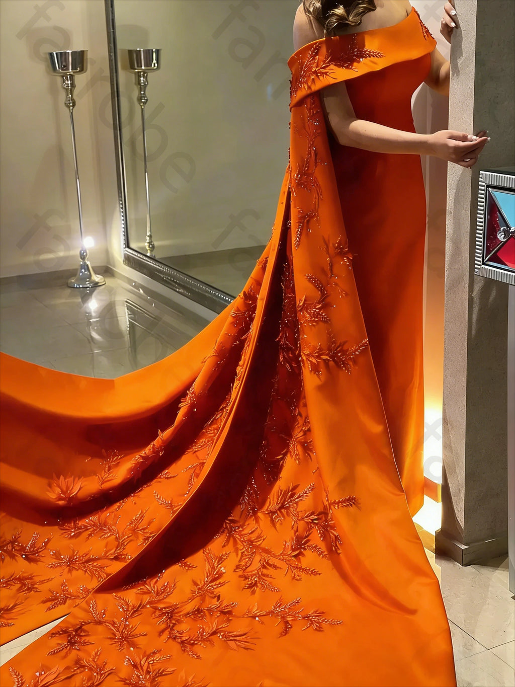 Customized Ankle Length Sheath Evening Party Gowns Women Beaded Applique Long Wrap Prom Dresses Zipper Back Vestidos Des - Matrix Studios