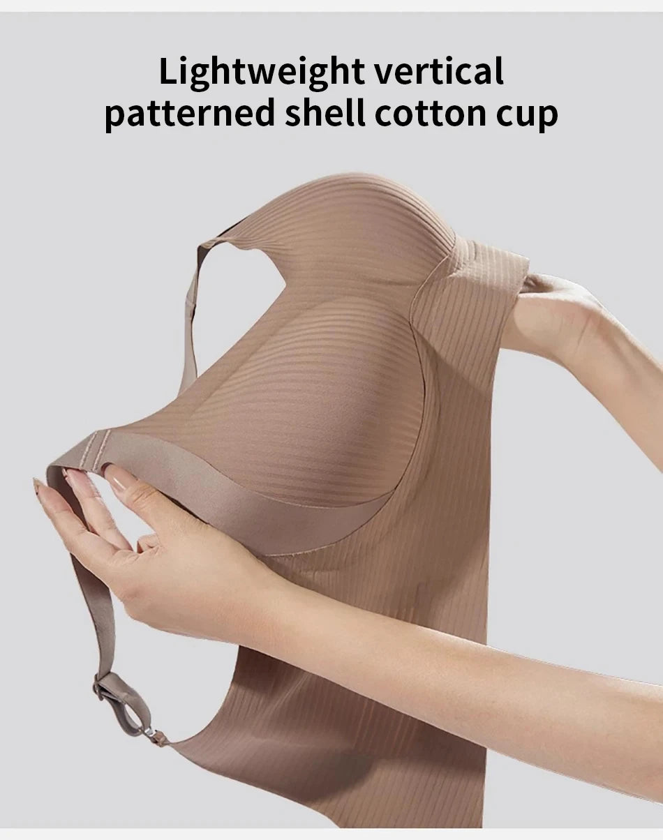 1/2PCS Women's Seamless Underwear, Thin Style, Large Breasts, Small Breasts, No Wires, Pull-up And Anti-sagging Large Size Bra - Matrix Studios