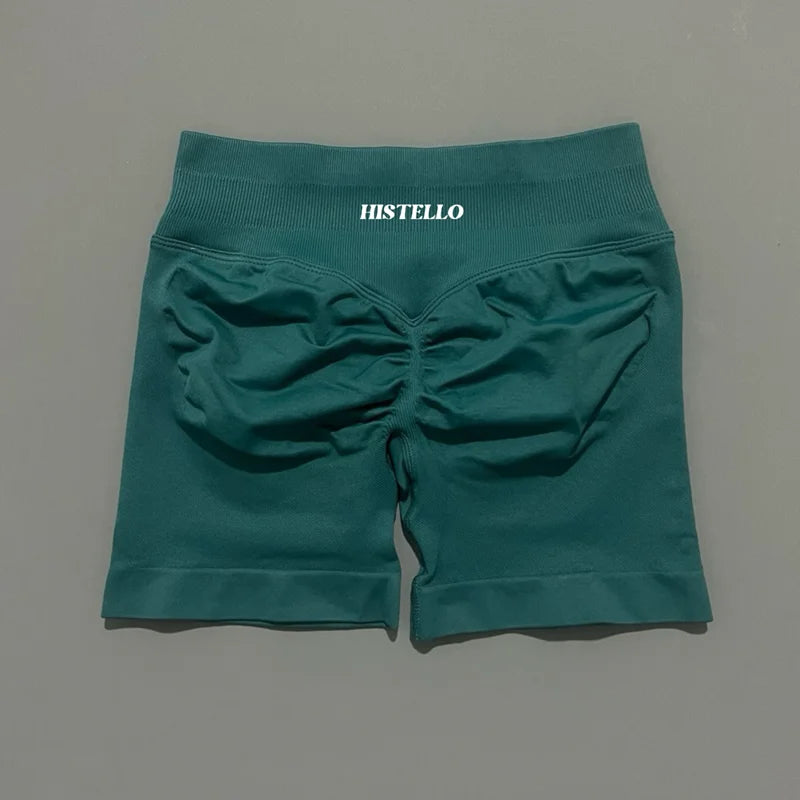 HISTELLO Impact Shorts Df Substitute High Waist Women Yoga Workout Shorts Seamless Leggings Stretch Fitness Gym Running Shorts - Matrix Studios
