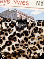 Hot Selling High-quality Sexy Women's Seamless And Steel Ring Two-piece Leopard Print Underwear Women's Lace Underwear Set B2046 - Matrix-studios.com