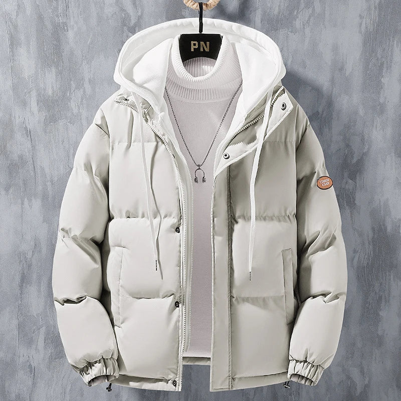 Winter Men's Padded Jackets Fashion Men Cotton Warm Down Hooded Parkas Coats Casual Men Thermal Windbreaker Coats Clothing 5XL - Matrix Studios
