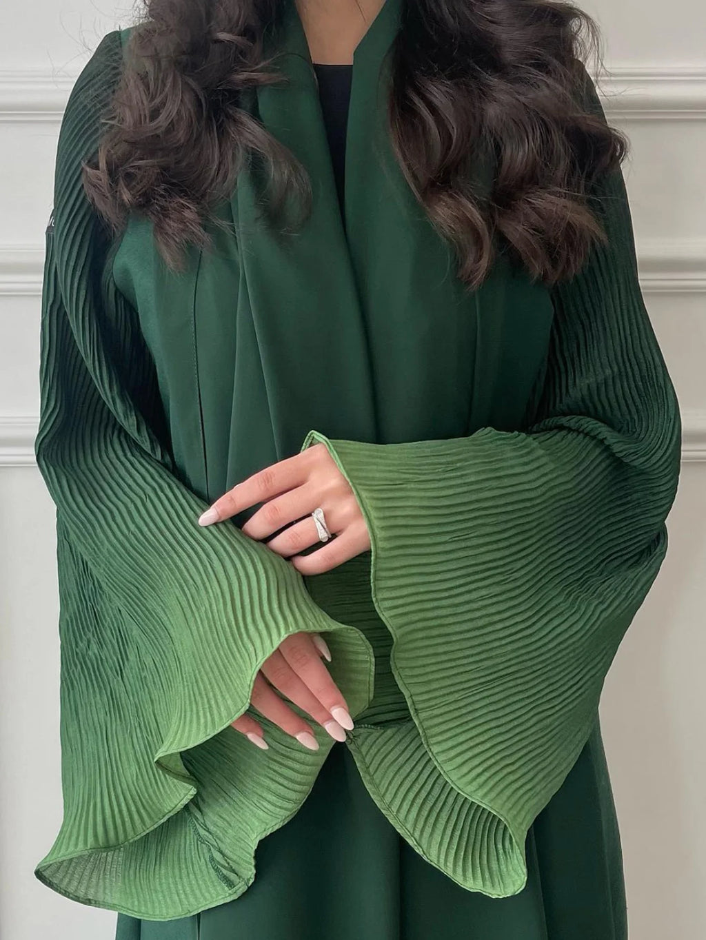 Open Front Abaya Muslim Flare Sleeve Casual Arabian Abayas Middle-East Elegant Turkey Kaftans Women Jilbabs Islamic Maxi Dresses - Matrix-studios.com