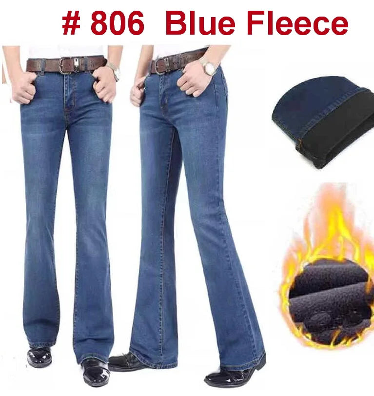Men's Flare Jeans Mid-Rise Elastic Flare Jeans Fashion Men Flare Jeans Men's Denim Pants Multiple Color Size 26-40 - Matrix Studios