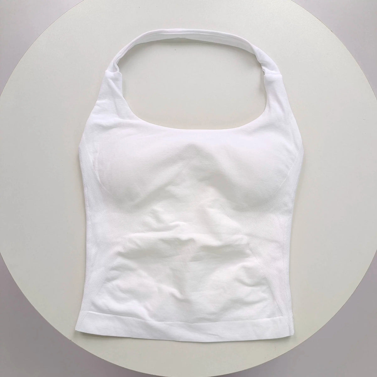 Women's Square Neck Deep Open Back Halter Bralette - Thick Straps, Slim-Fit, Removable Pads, Outerwear-Friendly Casual Top - Matrix Studios