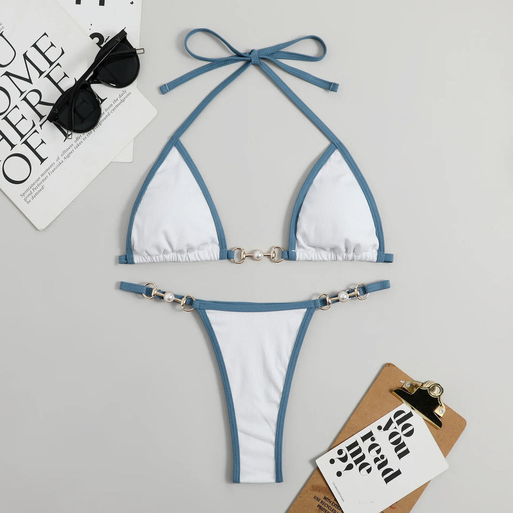 Sexy String Micro Mini Bikinis Set High Waist Swimsuit Thong Swimsuit Swimwear Biquini Conjunto De Bikini Tankini Beachwear - Matrix-studios.com