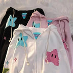 Y2K Oversized Coat Men's Personality Print Women's Hoodie Fashion Punk Harajuku Couple Zip Up Hoodie Tops Kawaii Clothes - Matrix Studios