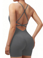 Yoga Sets Gym Jumpsuits Women Sports Overalls Active Wear Fitness Clothing Workout Clothes for Women Short Outfits - Matrix-studios.com