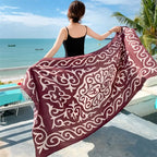 23 Styles 90x180cm Travel Beach Pareo Sunscreen Cover-Ups Women Large Dress Bikini Bathing Brazilian Swimwear Sarong Wrap Scarf - Matrix Studios