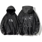 Japanese Anime Jujutsu Kaisen Print Hooded Pullover Men Hip Hop Sweatshirt Vintage Hoodie Harajuku Cotton Sweatshirts - Matrix Studios