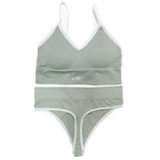 Women Seamless Bra And Panties Set High Rise Thongs Non-wire Sports Bra Comfy Brassiere Female Underwear Sexy Lingerie Set - Matrix-studios.com