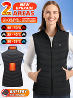 Smart Heated Vest for Women,27/21/2 Zone Warmth, 4 Controls,3 Heat Levels to 50Celsius Max for Winter Commuting/Holiday Presents - Matrix Studios