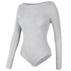 Women's Round Collar Elastic Bodysuit Long Sleeve Jumpsuit Shapewear Shaper Lady Sexy New Female Warm Clothes Autumn Winter - Matrix Studios