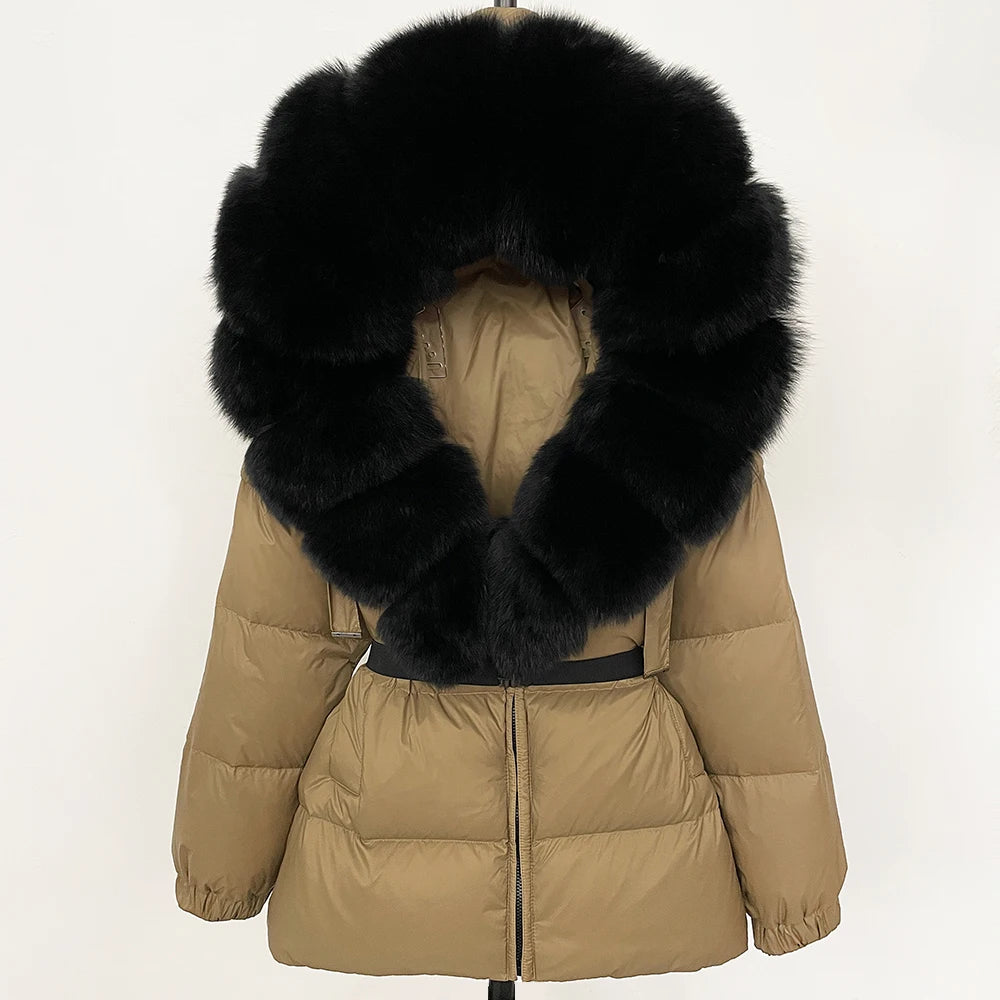 OFTBUY Winter Clothing Puffer Jacket Women Real Fox Fur Hooded Thick Warm 90% White Duck Down Coat Female Parkas Waterproof - Matrix Studios