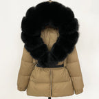OFTBUY Winter Clothing Puffer Jacket Women Real Fox Fur Hooded Thick Warm 90% White Duck Down Coat Female Parkas Waterproof - Matrix Studios