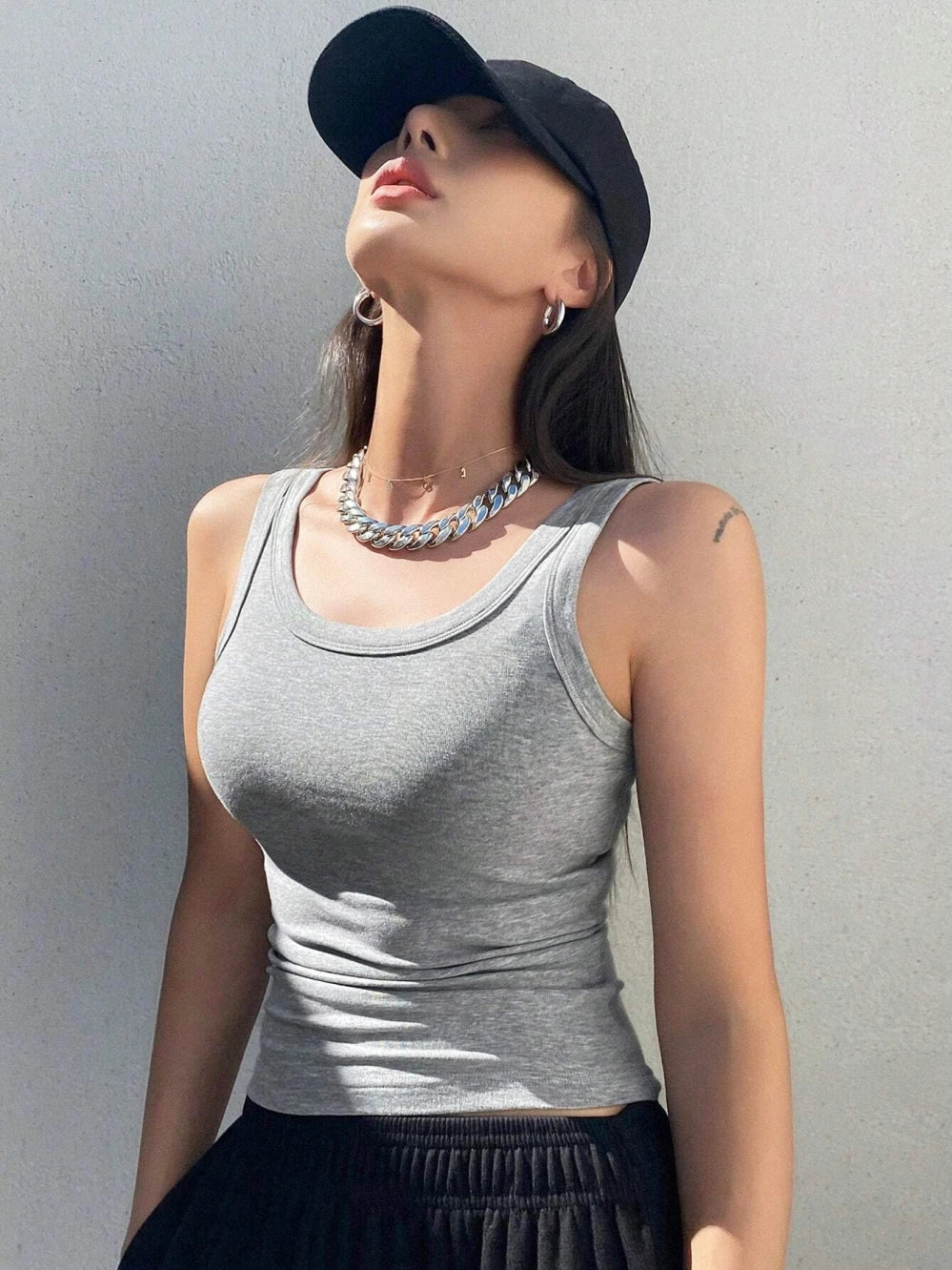 Summer Tight Tank Top Breathable And Comfy Sleeveless Ves For Women's Summer Outfits Camisole Tank Top Beauty Back Underwear - Matrix-studios.com