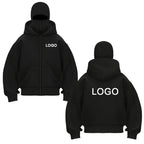 Customized Double-hooded Zipper Hoodies Men Personality Printed Long Sleeve Zip Up Sweatshirts Women Ninja Mask Pullovers Jacket - Matrix Studios
