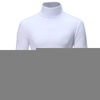 Autumn  Winter Men's High Neck T-shirt Slim Fit Fashion High Elastic Long Sleeve Casual Breathable Apparel Pullover - Matrix Studios