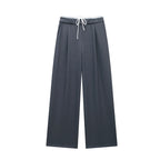 MUJER 2025 Wide Leg Pants for Women High Waist Baggy Pants Woman Summer Pleated Loose Pants Women Streetwear Tied Woman Trousers