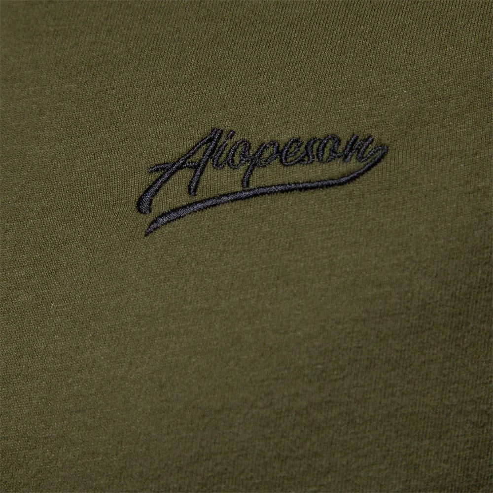 AIOPESON Men's T-shirts 100% Cotton Long Sleeve O-neck Pactwork Casual T Shirts for Men New Spring Designer Tees Men Clothing - Matrix Studios