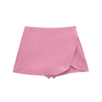 HXAO Women's Skirt Shorts Summer Beige Black Skirt Pants Woman Office High Waist Skort For Women Asymmetrical Pink Brown Skirt - Matrix-studios.com