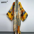 Europe WINYI new tunic bikini sweet lady pink boho Cardigan stitch Cocktail sexcy Boho Maxi Holiday Batwing Sleeve KIMONO mujer - Matrix Studios