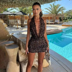 Avrilyaan Colorful Diamond Pattern Sequin Slit Sexy Dress Women 2025 Elegant Party Dress Backless Mini Summer Dress Vestidos - Matrix-studios.com