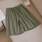 2026 Women Cotton Shorts Summer Casual Solid Two Pockets Shorts High Waist Loose Shorts for Girls Soft Cool Female Shorts - Matrix Studios