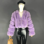 High Quality Fur Coat Women 100% Real Fox Fur Jacket Women's Fall/Winter Luxury Short Natural Fox Fur Coat Leather Jacket - Matrix Studios