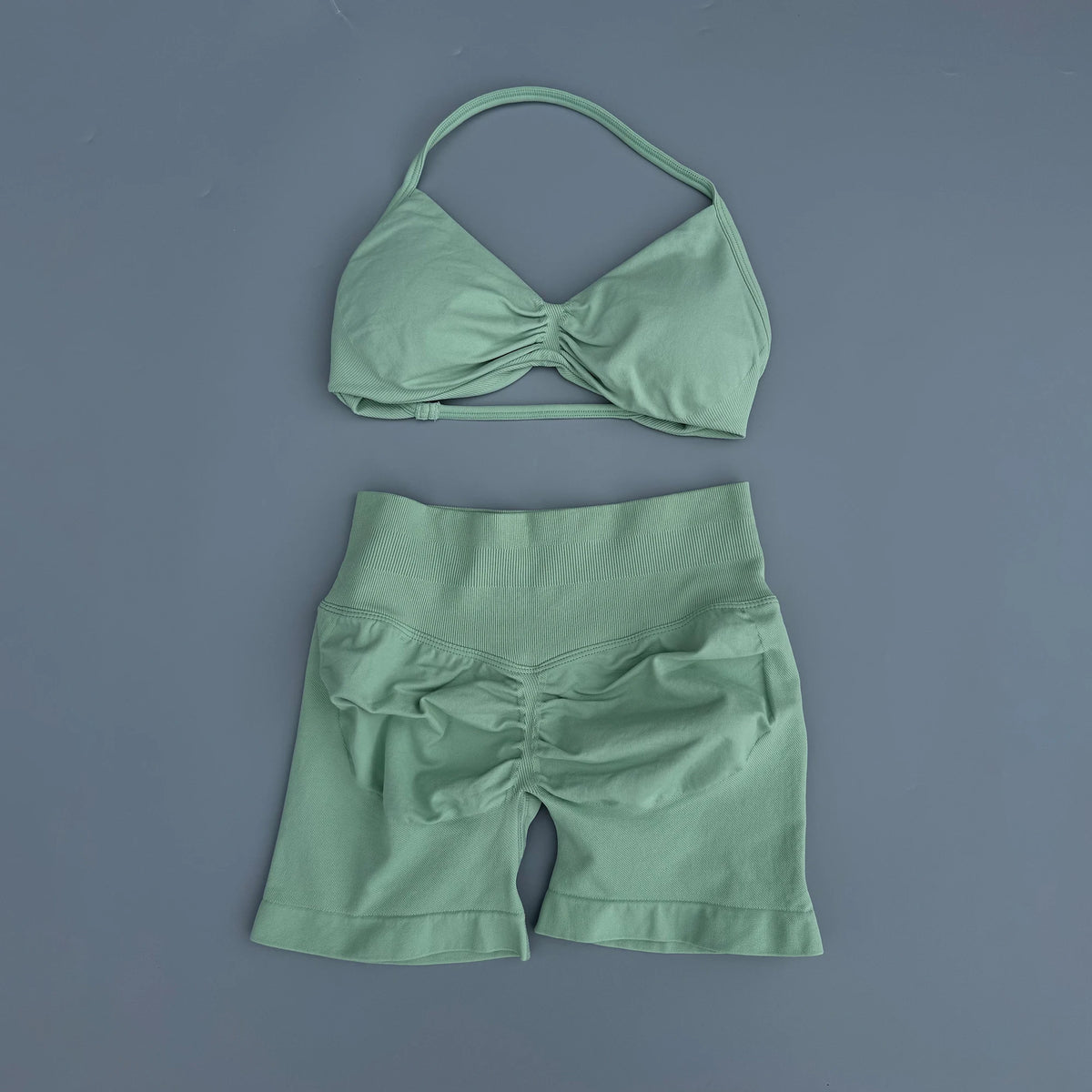 2 Piece Sports Gym Set Strappy Bra Yoga Underwear Short Sport Leggings Bicycle Running Sportswear Woman Seamless Yoga Set - Matrix-studios.com
