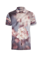 Japanese Cherry Blossom Pattern Polo Shirt For Men Women 3D Print T-Shirts Harajuku Street Short Sleeve Lapel Polo Tops Tees - Matrix-studios.com