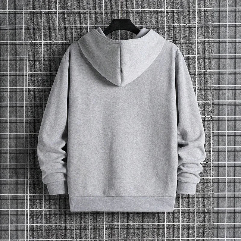 2025 Fall/winter New Arrival Men's Hoodie High Quality Solid Color Hooded Sweatshirt Male Home Outdoor Casual Fashion Pullover - Matrix Studios