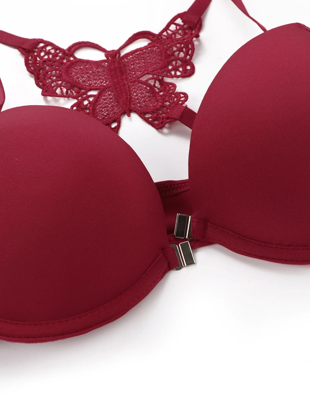 Hot selling 2-piece set of sexy red front button braissere beautiful back butterfly fashion bra push up women's set A2120 - Matrix-studios.com