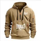 Fashion autumn and winter men's brand clothing multi-zipper design printed hoodie casual sweatshirt loose hooded jumper - Matrix Studios