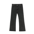 Men High Street Hip Hop Casual Small Flare Denim Jeans Pant Male Japan Korea Style Streetwear Vintage Denim Trousers Pant - Matrix Studios
