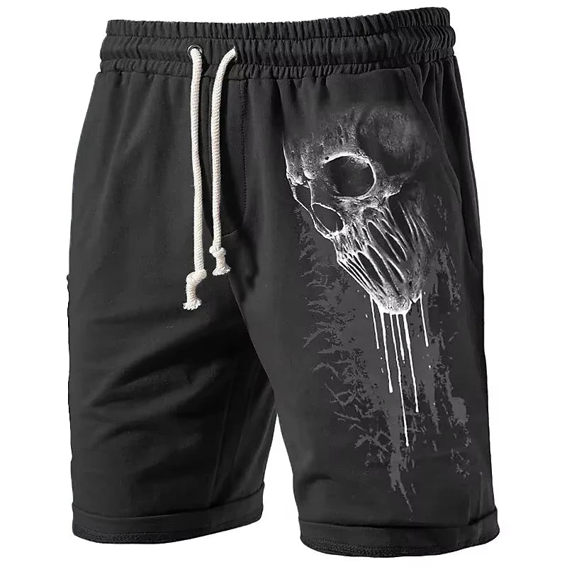 Fashion Horror Skull Pattern Beach Shorts For Men Fashion Summer 3D Printed Swim Trunks Loose Streetwear Hip Hop Short Pants