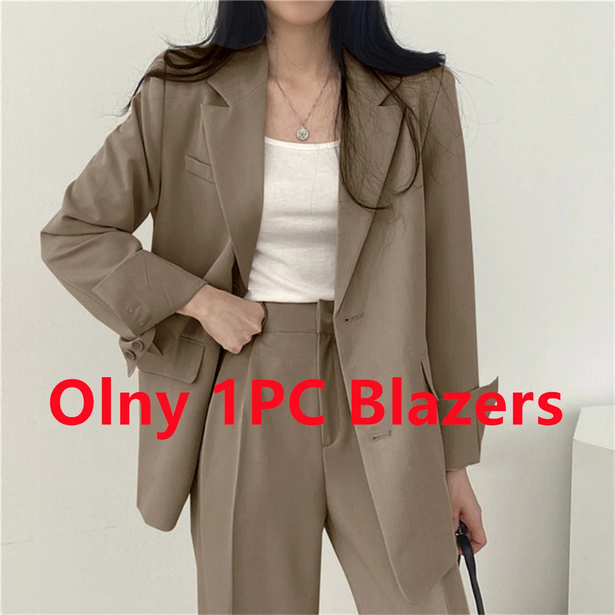 2026 Spring New Women's Clothing Suit Jacket Casual Pants Set Wide Leg Suit Pants Elegant Office Lady Business Suit Set Blazers - Matrix-studios.com