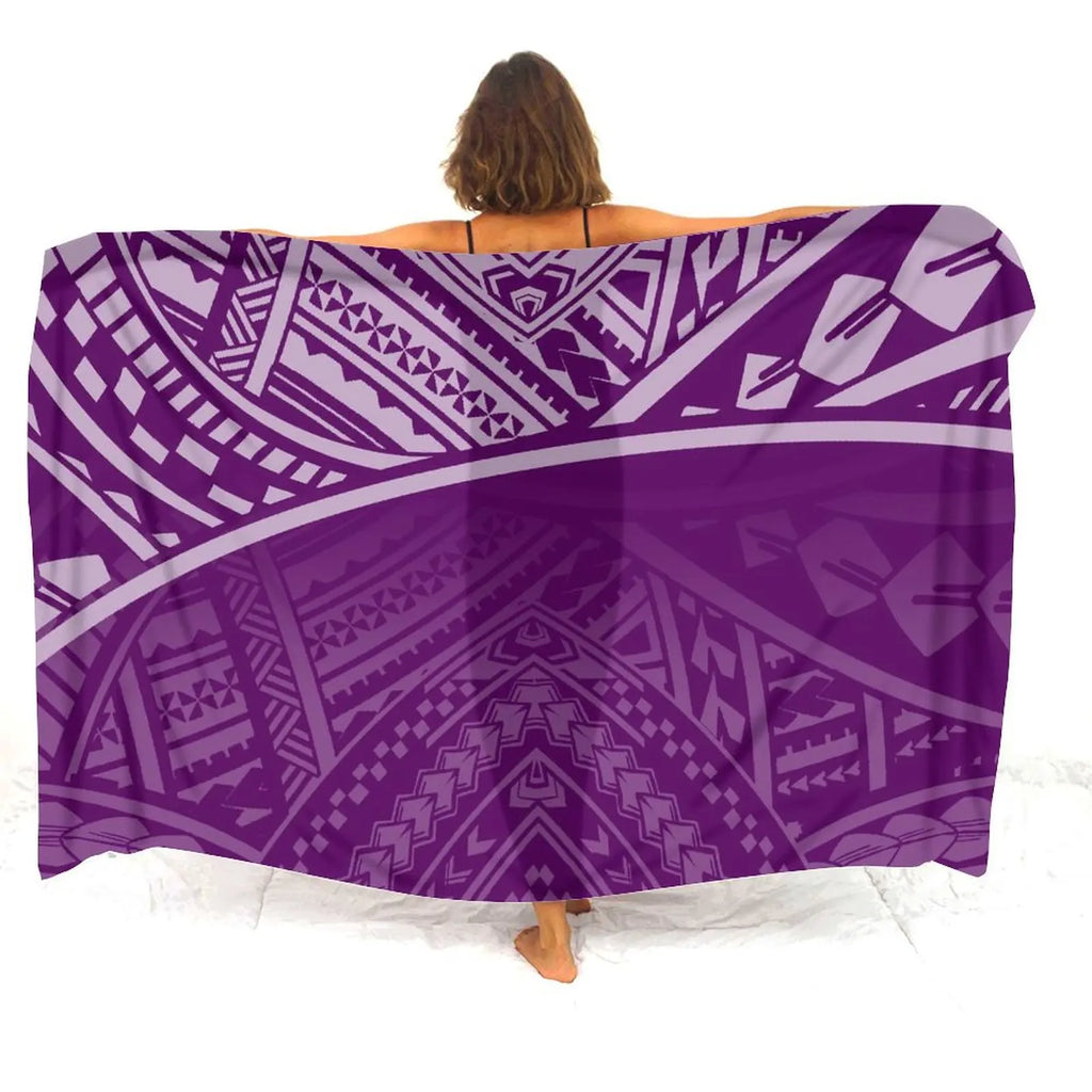 Tax Free Retro Tribal Ethnic Polynesian Women Seaside Sexy Style Sarong Soft And Comfortable Fabric Samoan Pattern Print Design - Matrix Studios