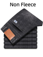 Men's Loose Straight Leg Jeans Retro Washed Elastic Casual Pants Suitable for All Seasons Versatile Pants - Matrix Studios