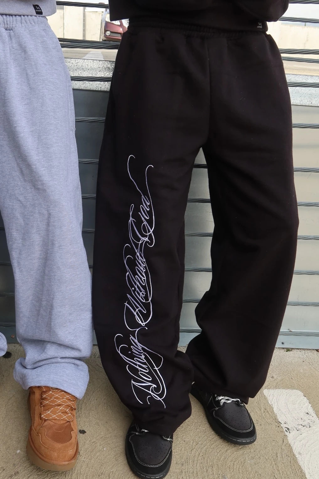 Y2k Street Style Large Area Embroidered Back Oversized Loose Hooded Sweatshirt Stretch Jogging Pants Casual Sports Pants Suit