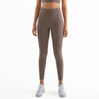 SOISOU Nylon Yoga Pants Gym Leggings Women Girl Fitness Soft Tights High Waist Elastic Breathable No T Line Sports Pants - Matrix-studios.com