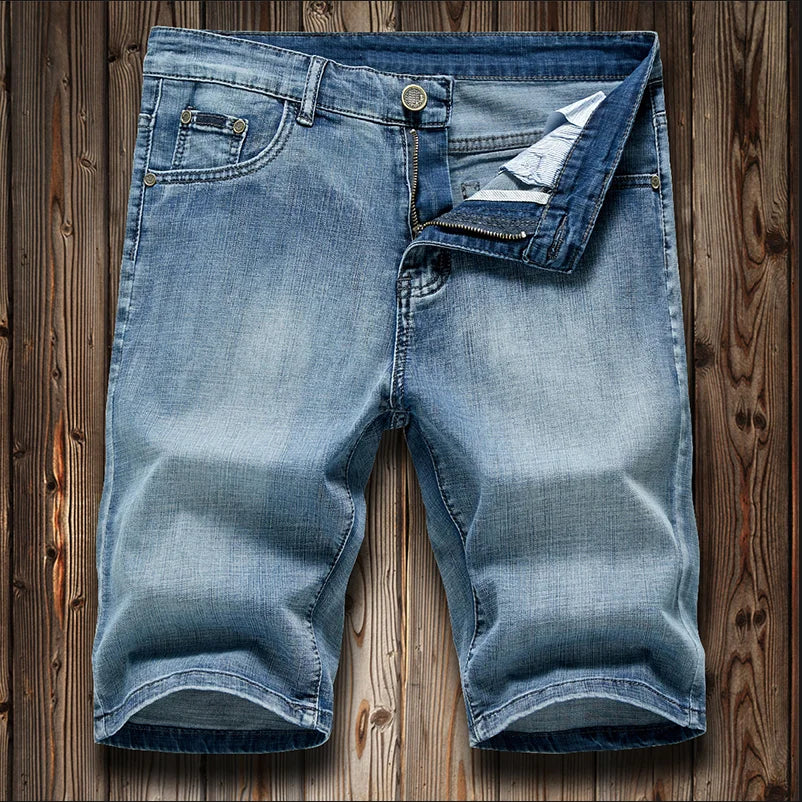 2026 Summer Shorts Jeans Men Denim Pants Stretch Dark Blue Fashion Design Men's Jeans Slim Straight Male Short Jeans Hombre - Matrix Studios