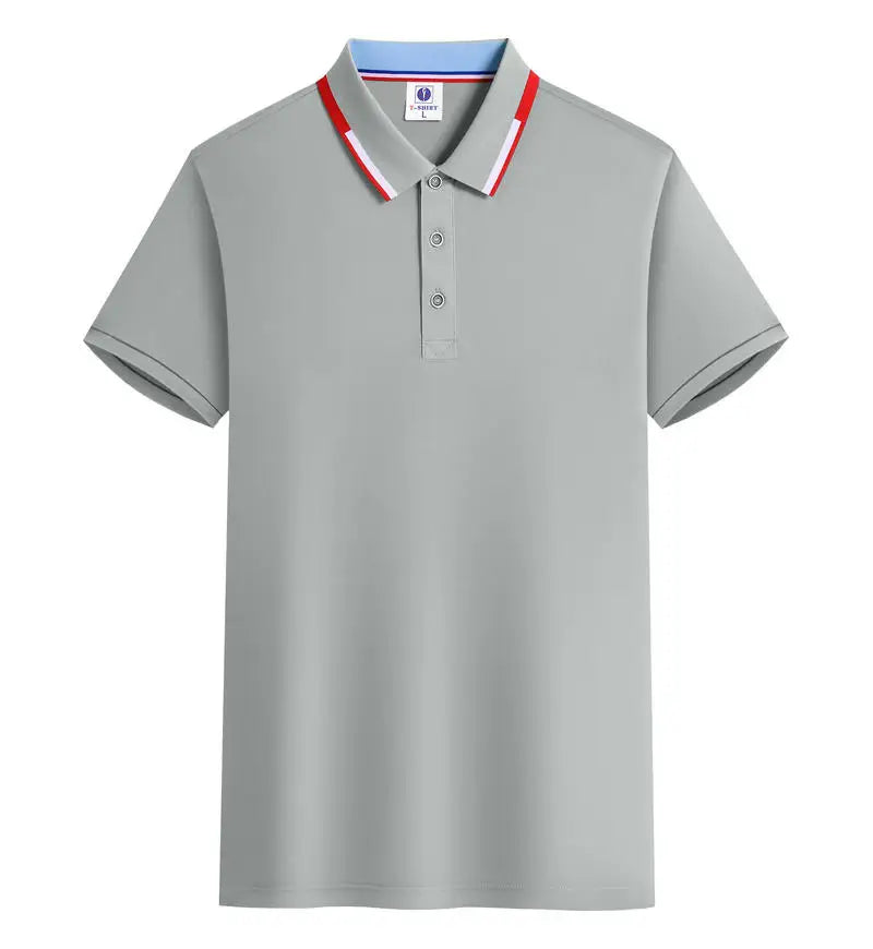 Summer Casual Short-sleeved Polo Shirt POLO Shirt Personal Company Customization Embroidery Printing Personalized Design Top - Matrix-studios.com
