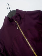 Gold zipper jacket and yoga pants set, sportswear, quick-dry and breathable, slimming and lightweight, tight-fitting - Matrix-studios.com