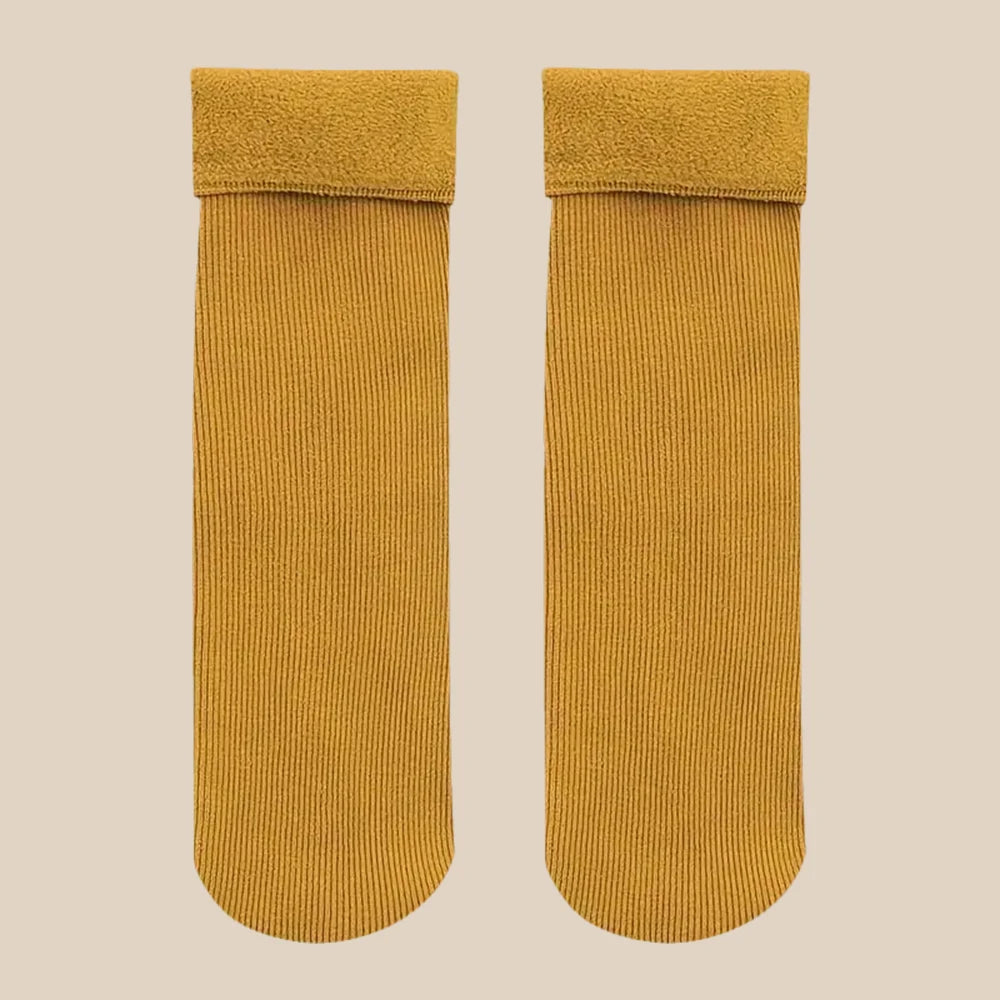 4 Pairs Winter Warm Solid Women Socks Thicken Thermal Socks Black Skin Seamless Snow Sock Unisex Socks - Matrix Studios