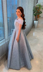 Customized Elegant Evening Gown Sparkling Luxury A-line To The Ground Gowns Gala Elegant Dresses  Luxury Women Modern Style - Matrix-studios.com