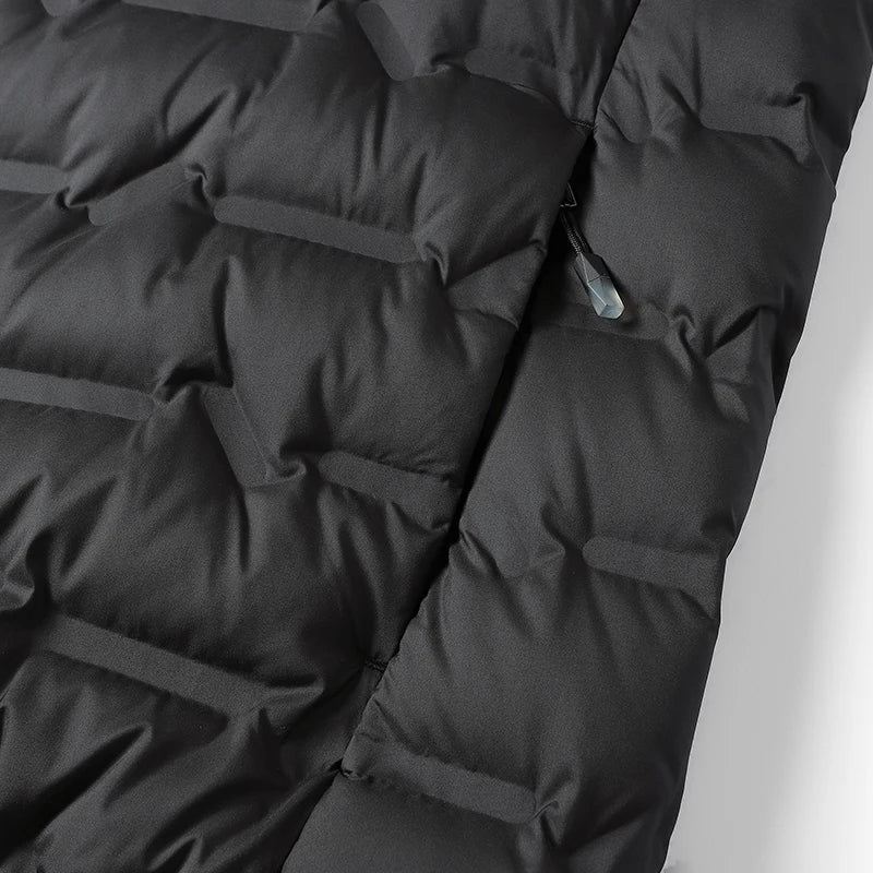 JNLN Men's Winter Down Jacket Duck Down Lightweight Padded Jackets Hiking Camping Climbing Trekking Graphene Lining Warm Coat - Matrix Studios